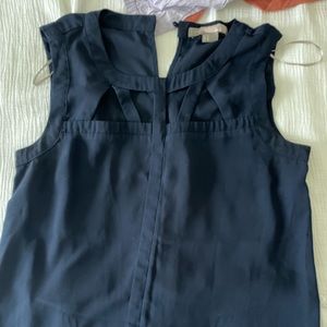 Navy blue tank top blouse